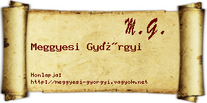 Meggyesi Györgyi névjegykártya